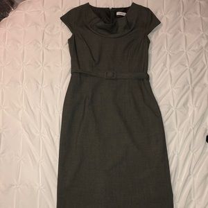 Calvin Klein Cowl Neck Gray Dress - Size 4